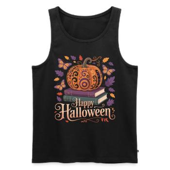 Magic pumpkin for Halloween - Men's Premium Organic Tank Top - black - Front - Michal (187cm)