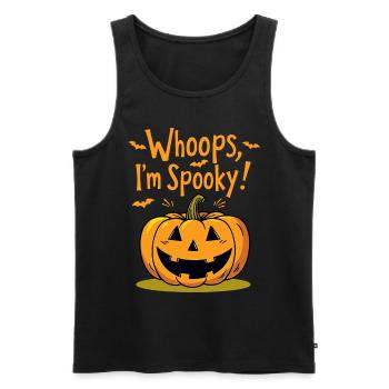 Whoops, I'm Spooky Halloween Pumpkin - Men's Premium Organic Tank Top - black - Front - Michal (187cm)