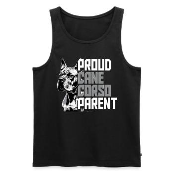 Cane Corso Dog Proud Cane Corso Parent - Men's Premium Organic Tank Top - black - Front - AI Model Male 178 light (178cm)