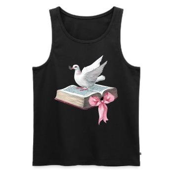 Kokette Bogen Bibel Christliche Religiöse Taube - Männer Premium Bio Tank Top - Schwarz - Vorne - AI Model Male 178 light (178cm)