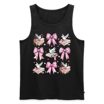 Kokette Bogen Bibel Christliche Religiöse Taube - Männer Premium Bio Tank Top - Schwarz - Vorne - Michal (187cm)