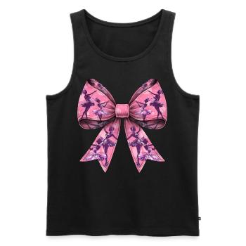 Coquette Bow Baton Twirling Twirler Pattern Girl - Débardeur bio Premium Homme - noir - Devant - Michal (187cm)