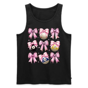 Coquette Bow Billard Billardkugeln Mädchen Mama - Männer Premium Bio Tank Top - Schwarz - Vorne - AI Model Male 178 light (178cm)