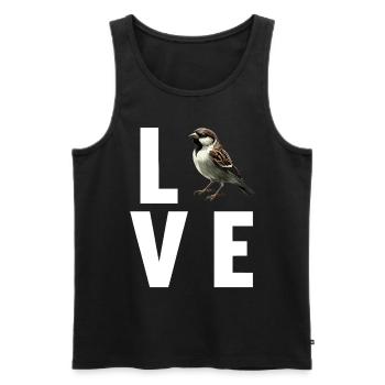 Sparrows Sparrow - Men's Premium Organic Tank Top - black - Front - AI Model Male 178 light (178cm)