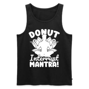 Pilates Enthusiasts Donut Interrupt Mantra Pilates - Men's Premium Organic Tank Top - black - Front - Michal (187cm)
