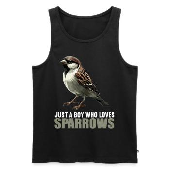 Sparrows Sparrow - Men's Premium Organic Tank Top - black - Front - AI Model Male 178 light (178cm)