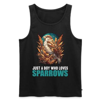 Sparrows Sparrow - Men's Premium Organic Tank Top - black - Front - AI Model Male 178 light (178cm)
