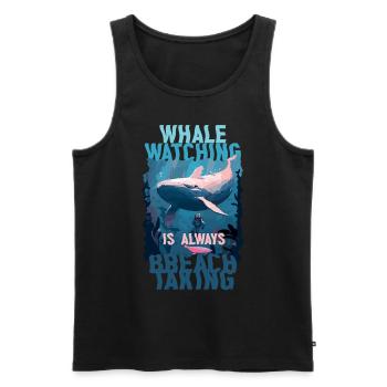 Walbeobachtung Whale Watching - Männer Premium Bio Tank Top - Schwarz - Vorne - AI Model Male 178 light (178cm)