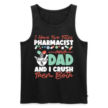 Technicien en pharmacie - Débardeur bio Premium Homme - noir - Devant - Michal (187cm)