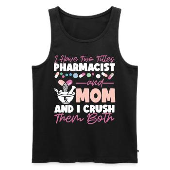 Technicien en pharmacie - Débardeur bio Premium Homme - noir - Devant - Michal (187cm)