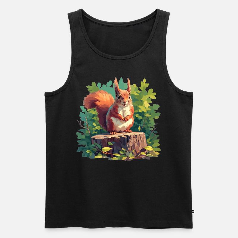 Eichhörnchen - Männer Premium Bio Tank Top - Schwarz