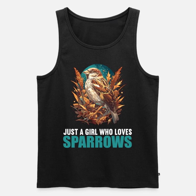 Spatzen Spatz - Männer Premium Bio Tank Top - Schwarz