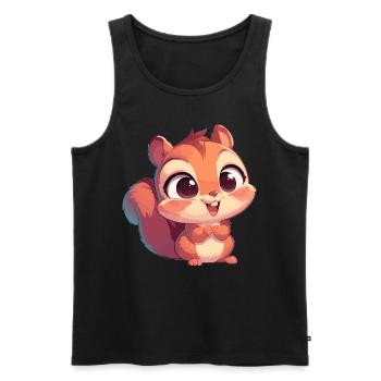 Squirrel - Men's Premium Organic Tank Top - black - Front - Michal (187cm)