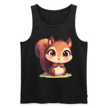 Squirrel - Men's Premium Organic Tank Top - black - Front - Michal (187cm)