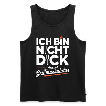 I'm not fat, that's grill muscles - Men's Premium Organic Tank Top - black - Front - AI Model Male 178 light (178cm)