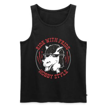 Hobby Horsing Ride with pride hobby style - Men's Premium Organic Tank Top - black - Front - Michal (187cm)