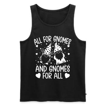 Costume de Gnome Hommes Tout Pour Gnomes & Gnomes Pour Tous - Débardeur bio Premium Homme - noir - Devant - Michal (187cm)