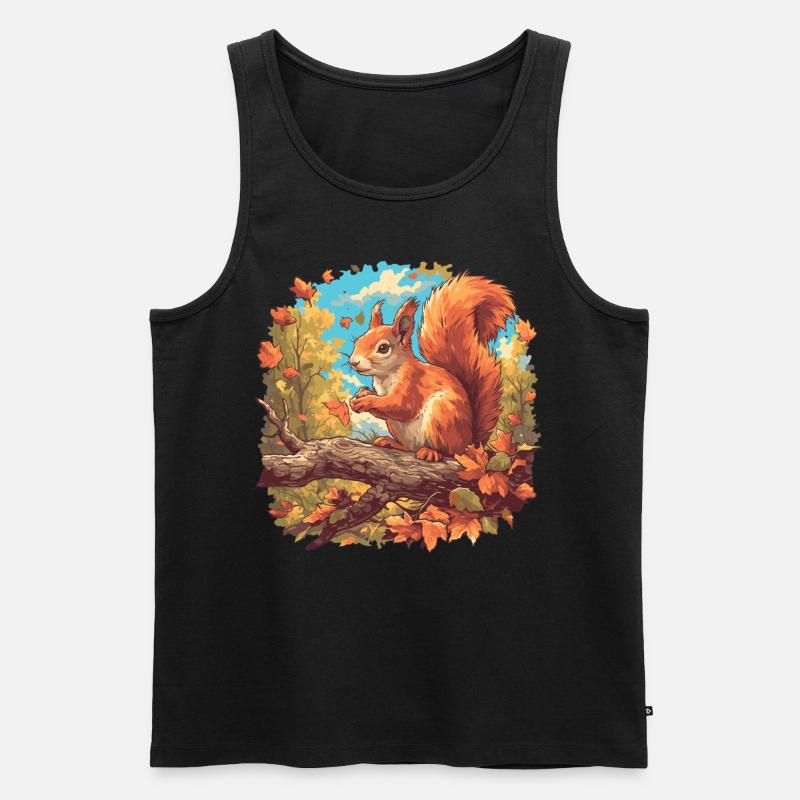 Eichhörnchen - Männer Premium Bio Tank Top - Schwarz