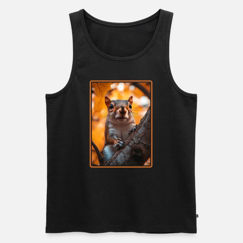Eichhörnchen - Männer Premium Bio Tank Top - Schwarz