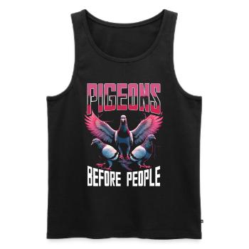 Tauben Taubenzüchter Brieftauben - Männer Premium Bio Tank Top - Schwarz - Vorne - AI Model Male 178 light (178cm)