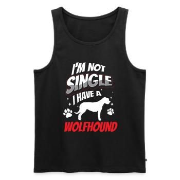 Irischer Wolfshund ist mein Freund - Männer Premium Bio Tank Top - Schwarz - Vorne - AI Model Male 178 light (178cm)