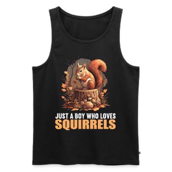 Squirrel - Men's Premium Organic Tank Top - black - Front - Michal (187cm)