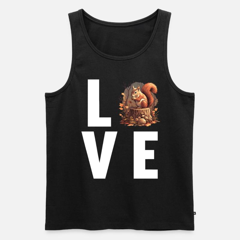 Eichhörnchen - Männer Premium Bio Tank Top - Schwarz