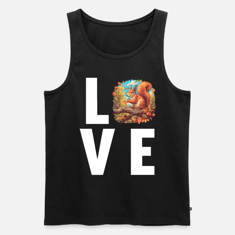 Eichhörnchen - Männer Premium Bio Tank Top - Schwarz