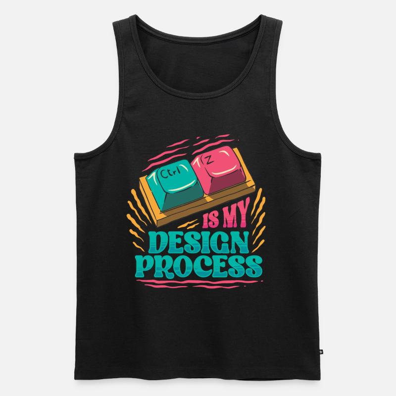 Grafikdesigner Kommunikationsdesign Mediendesign - Männer Premium Bio Tank Top - Schwarz