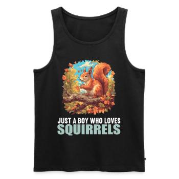 Squirrel - Men's Premium Organic Tank Top - black - Front - Michal (187cm)