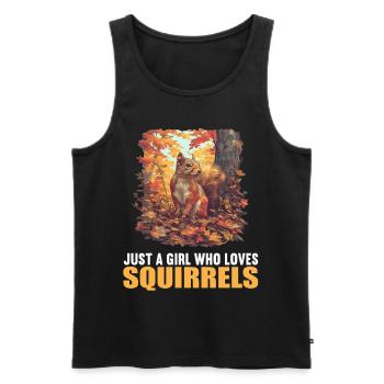 Squirrel - Men's Premium Organic Tank Top - black - Front - Michal (187cm)
