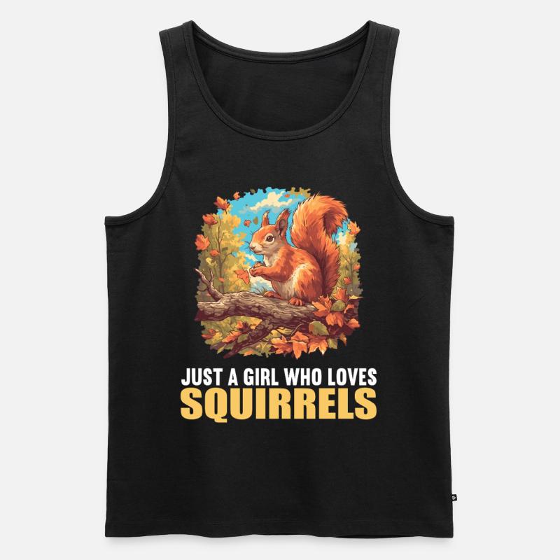 Eichhörnchen - Männer Premium Bio Tank Top - Schwarz