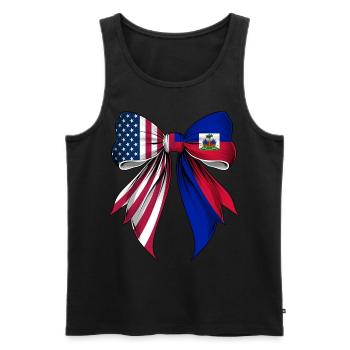 Coquette Loop Haiti Roots Heritage - Men's Premium Organic Tank Top - black - Front - AI Model Male 178 light (178cm)