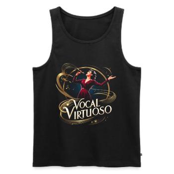 Karaoke Karaoke Singer Vocal Virtuoso - Men's Premium Organic Tank Top - black - Front - AI Model Male 178 light (178cm)