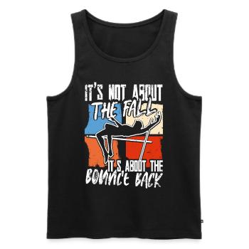 Stabhochsprung it's about the bounce back - Männer Premium Bio Tank Top - Schwarz - Vorne - Michal (187cm)