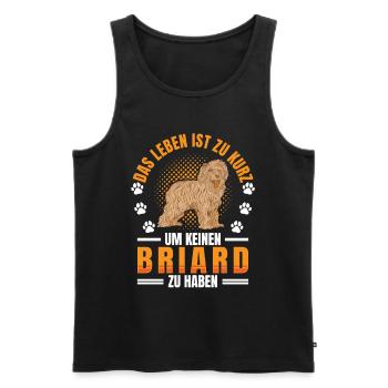 Keinen Briard haben Berger de Brie - Männer Premium Bio Tank Top - Schwarz - Vorne - AI Model Male 178 light (178cm)