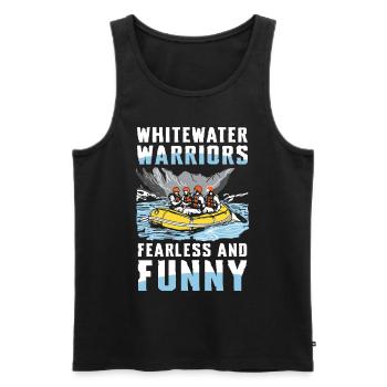 Whitewater Warriors : Rafting intrépide et amusant - Débardeur bio Premium Homme - noir - Devant - Michal (187cm)
