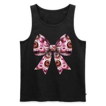 Coquette Bow Donuts Donuts Sprinkles Pattern - Men's Premium Organic Tank Top - black - Front - AI Model Male 178 light (178cm)