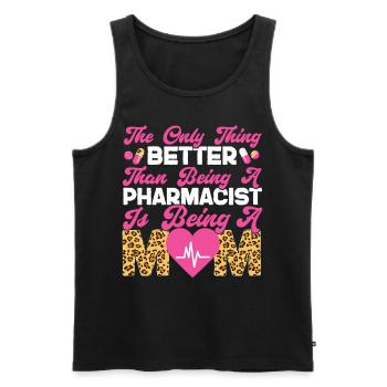 Pharmacy Tech Technician - Men's Premium Organic Tank Top - black - Front - AI Model Male 178 light (178cm)