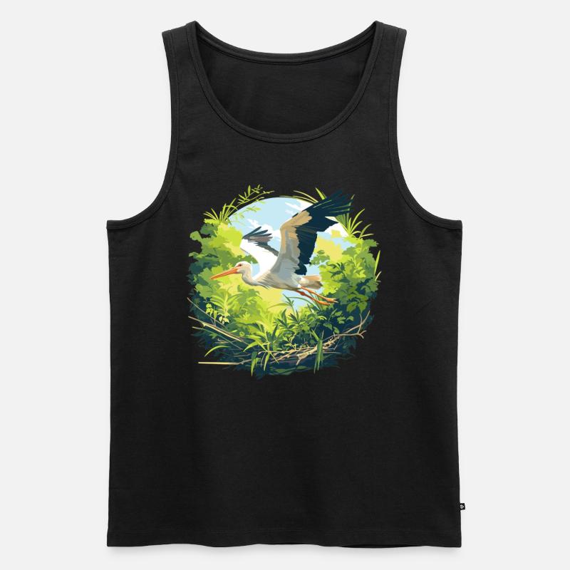 Störche Storch - Männer Premium Bio Tank Top - Schwarz