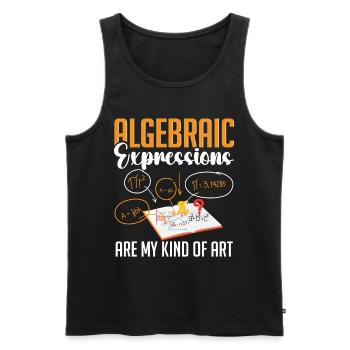 Math Math Math Teacher Math Teacher - Men's Premium Organic Tank Top - black - Front - AI Model Male 178 light (178cm)