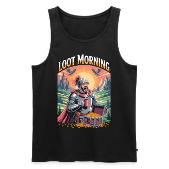 Fantasy Morgenkaffee T-Shirt - Männer Premium Bio Tank Top - Schwarz - Vorne - AI Model Male 178 light (178cm)