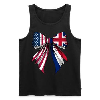 Coquette Bow Royaume-Uni UK Roots - Débardeur bio Premium Homme - noir - Devant - Michal (187cm)