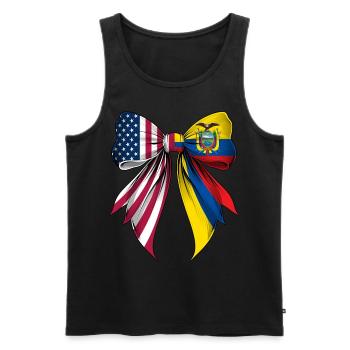 Coquette Loop Ecuador Roots Heritage - Men's Premium Organic Tank Top - black - Front - Michal (187cm)