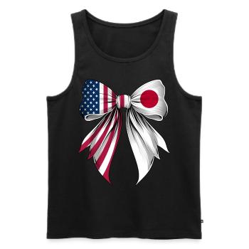 Coquette Bow Japan Roots Heritage Japanese - Men's Premium Organic Tank Top - black - Front - Michal (187cm)