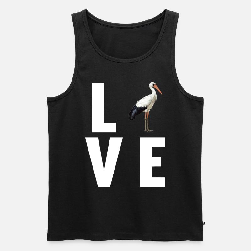 Störche Storch - Männer Premium Bio Tank Top - Schwarz