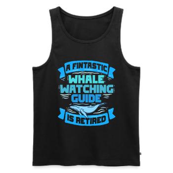 Guide d’observation des baleines de Walbeobachtung Fintastic - Débardeur bio Premium Homme - noir - Devant - Michal (187cm)