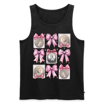 Coquette Bow Münzsammeln Münzsammler - Männer Premium Bio Tank Top - Schwarz - Vorne - Michal (187cm)