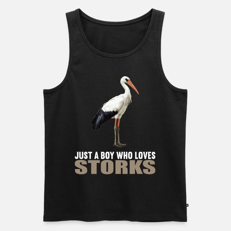 Störche Storch - Männer Premium Bio Tank Top - Schwarz