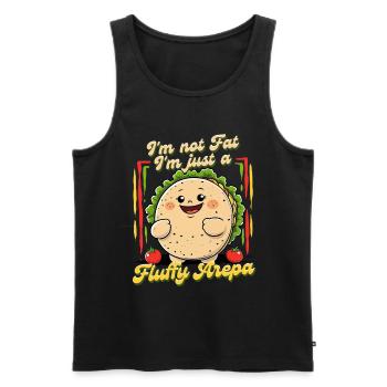 Arepa Arepas - Männer Premium Bio Tank Top - Schwarz - Vorne - AI Model Male 178 light (178cm)